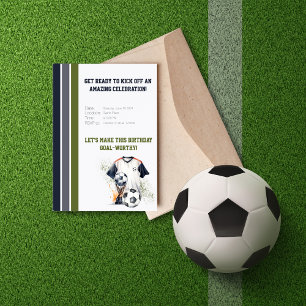 Convite de aniversário do futebol