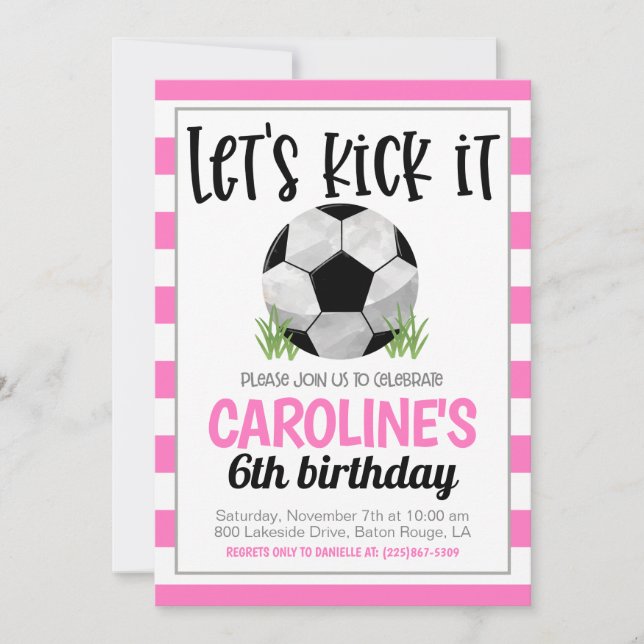 Convite de aniversário do futebol (Frente)