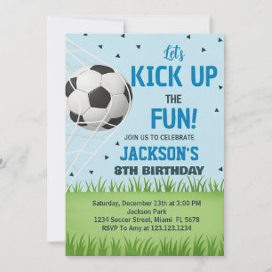 Convite de Aniversário do Futebol de Kickoff