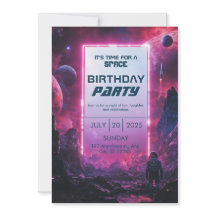 Convite de Aniversário do Galactic Explorer