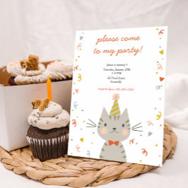 Convite de Aniversário do Gatinho Dapper