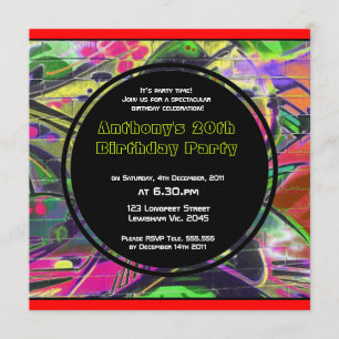 Convite de Aniversário do Grafite