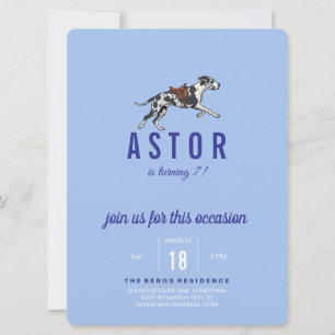 Convite de Aniversário do Great Dane com Foto