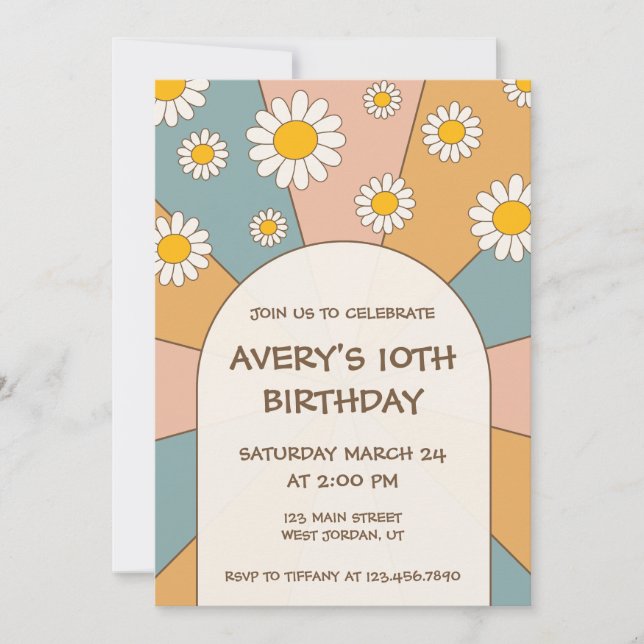 Convite de Aniversário do Groovy 70 (Frente)