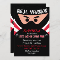 Convite de Aniversário do Guerreiro Ninja