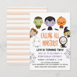 Convite de aniversário do Halloween