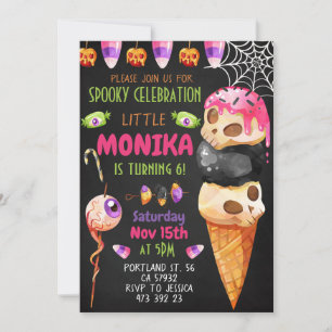 Convite de Aniversário do Halloween Candy Cookies