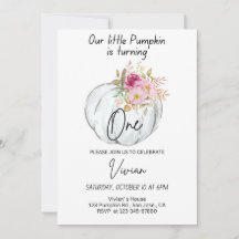 Convite de aniversário do Halloween Pumpkin Convit