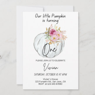 Convite de aniversário do Halloween Pumpkin Convit