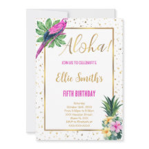 Convite de Aniversário do Havaí