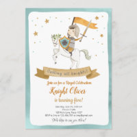 Convite de Aniversário do Knight Royal Medieval Bo