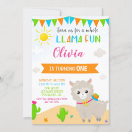 Convite de aniversário do Llama convite de festas