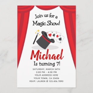 Convite de Aniversário do Mágico Show
