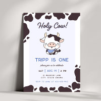 Convite de Aniversário do Menino Azul Santa Vaca