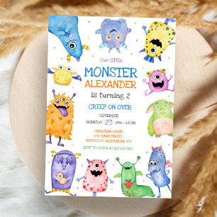 Convite de Aniversário do Menino Monstro