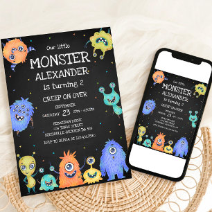Convite de Aniversário do Menino Monstro