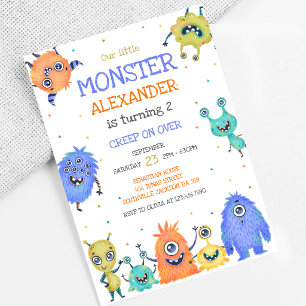 Convite de Aniversário do Menino Monstro