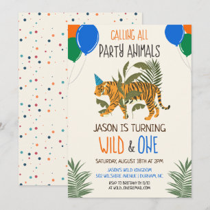 Convite de Aniversário do Menino para Zoológico na