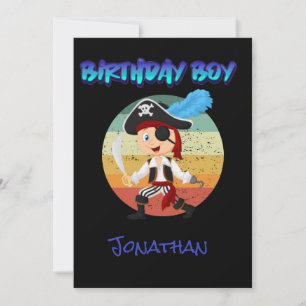 Convite de Aniversário do Menino Pirata