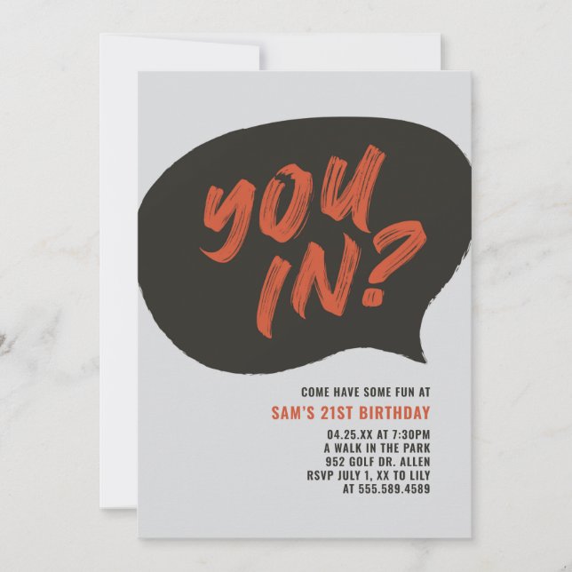 Convite de Aniversário do Mens (Frente)