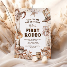 Convite de Aniversário do Meu Primeiro Cowboy de R
