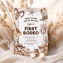 Convite de Aniversário do Meu Primeiro Cowboy de R