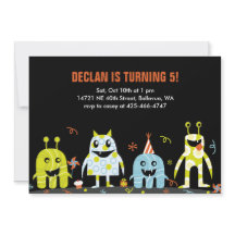 Convite de aniversário do Monster Bash Kid