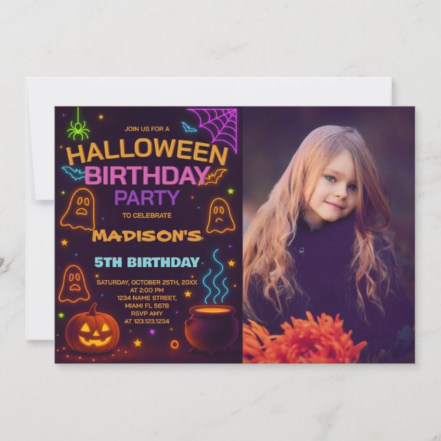 Convite de Aniversário do Monster Mash Halloween (Frente)