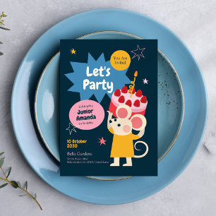 Convite de aniversário do mouse