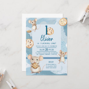 Convite de Aniversário do Mouse e Cookie