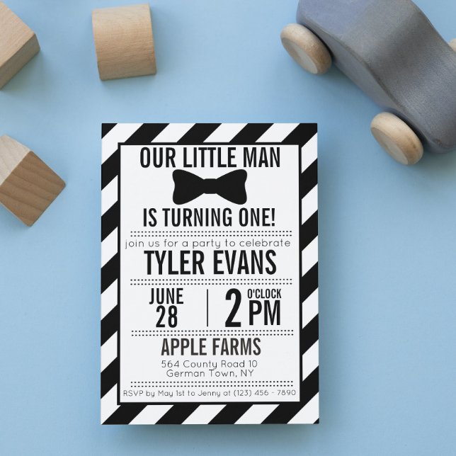 Convite de Aniversário do Nosso Pequeno Homem Bowt (Criador carregado)