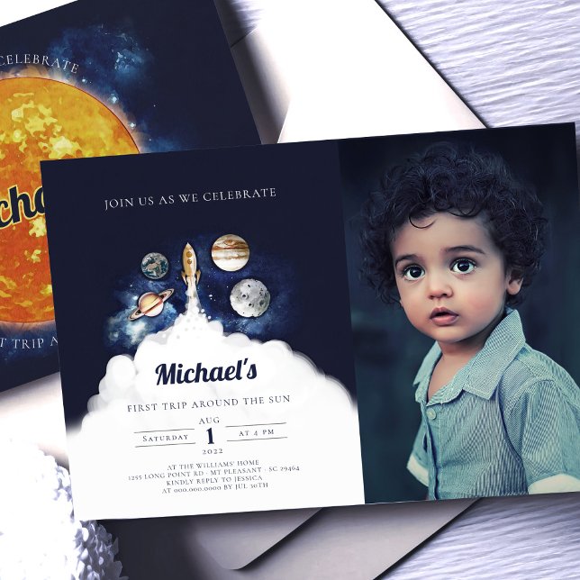 Convite de Aniversário do Outono Menino (Criador carregado)