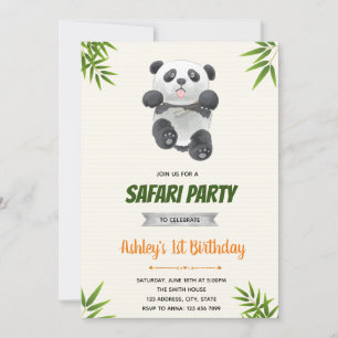 convite de aniversário do Panda