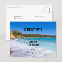 Convite de Aniversário do Paraíso na Ilha Tropical
