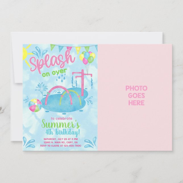 Convite de aniversário do Parque d'água do Bloco d (Frente)