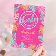 Convite de Aniversário do Partido da Piscina de va