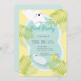 Convite de Aniversário do Partido da Piscina do Ur