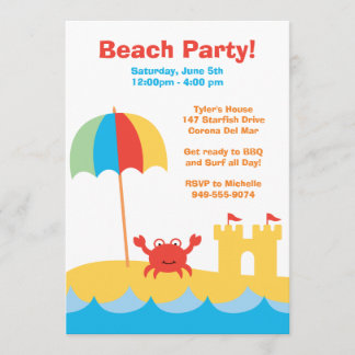 Convite de Aniversário do Partido da Praia
