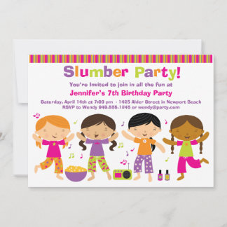 Convite de Aniversário do Partido do Slumber