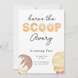 Convite de Aniversário do Partido do sorvete