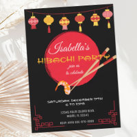 Convite de Aniversário do Partido Jante Japonês Hi