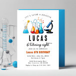 Convite de Aniversário do Partido Mad Science<br><div class="desc">Ignore a curiosidade e comemore em estilo com nossos convites de festas de aniversários temáticos da ciência! Perfeito para jovens cientistas e mentes curiosas, esses convites apresentam designs divertidos e coloridos inspirados pela química, biologia e espaço sideral. Personalize com os detalhes do seu partido e deixe seus convidados saberem que...</div>