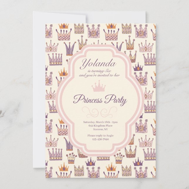 Convite de Aniversário do Partido Princês (Frente)