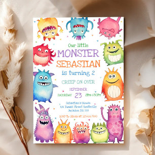 Convite de Aniversário do Pequeno Monstro