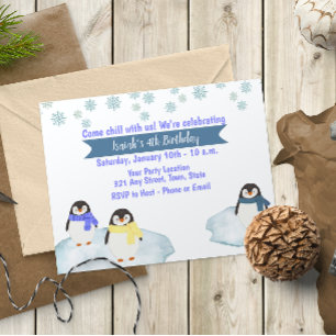 Convite de Aniversário do Pinguim