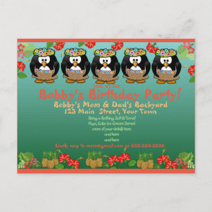 Convite de Aniversário do Pinguim