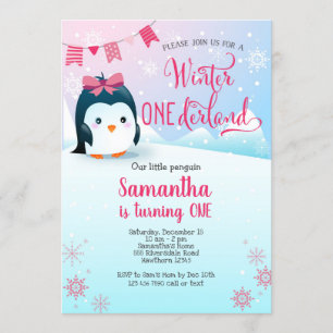 Convite de Aniversário do Pinguim, Winter Onederl