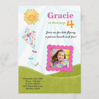 Convite de aniversário do piquenique do papagaio