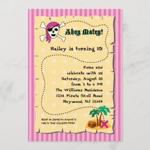 Convite de Aniversário do Pirata