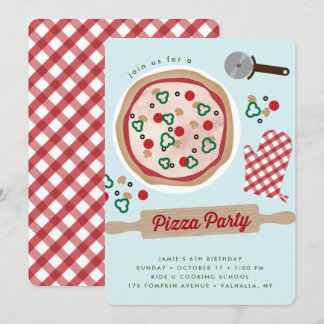 Convite de Aniversário do Pizza Party